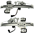Rear, Driver and Passenger Side Power Window Regulator, With Motor