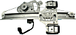Rear, Driver and Passenger Side Power Window Regulator, With Motor