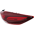 Passenger Side, Inner and Outer Halogen Tail Light, With bulb(s), OE Replacement
