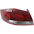 Driver Side, Inner And Outer Halogen Tail Light, With bulb(s), OE Replacement
