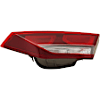 Passenger Side, Inner and Outer Halogen/LED Combo Tail Light, With bulb(s), OE Replacement