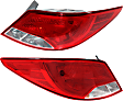 Driver and Passenger Side Tail Lights, with Bulbs, Halogen, 4-Door, Sedan