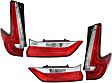 Driver and Passenger Side, Inner and Outer Tail Lights, with Bulbs, Halogen/LED Combo, North America Built Vehicle