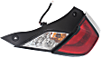 Driver and Passenger Side Tail Lights, with Bulbs, Halogen, Coupe