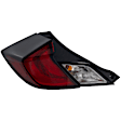 2019 Honda Civic - Driver and Passenger Side Halogen Tail Light, With bulb(s), OE Replacement, Coupe, CAPA Certified