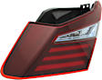 Passenger Side, Inner and Outer Tail Lights, with Bulbs, Halogen, Mounts On Body and Luggage Lid, CAPA CERTIFIED
