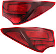 Driver and Passenger Side, Outer Tail Lights, with Bulbs, Halogen, Mounts on Body