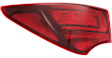 Driver and Passenger Side, Outer Tail Lights, with Bulbs, Halogen, Mounts on Body