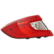 Driver Side, Outer and Inner Halogen/LED Combo Tail Light, With bulb(s), OE Replacement