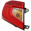 Driver Side, Outer and Inner Halogen/LED Combo Tail Light, With bulb(s), OE Replacement