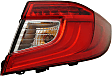 Passenger Side, Inner and Outer Tail Lights, with Bulb, Inner - Halogen/LED Combo, Mounts On Luggage Lid