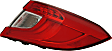 Passenger Side, Inner and Outer Tail Lights, with Bulb, Inner - Halogen/LED Combo, Mounts On Luggage Lid