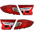 Driver and Passenger Side, Inner and Outer Halogen/LED Combo Tail Light, With bulb(s), OE Replacement, CAPA Certified