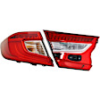 Driver Side, Inner And Outer Halogen/LED Combo Tail Light, With bulb(s), OE Replacement, CAPA Certified