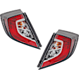 Driver and Passenger Side, Outer Tail Lights, with Bulbs, LED, Hatchback, Mounts On Body