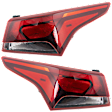 Driver and Passenger Side, Outer Halogen Tail Light, With bulb(s), OE Replacement