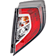 Passenger Side, Inner and Outer Tail Lights, with Bulbs, LED - Mounts on Body, Halogen - Mounts on Liftgate, Hatchback, CAPA CERTIFIED