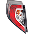 Driver Side, Inner and Outer Tail Lights, with Bulbs, LED - Mounts on Body, Halogen - Mounts on Liftgate, Hatchback, CAPA CERTIFIED