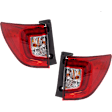 Driver and Passenger Side Tail Lights, with Bulbs, LED, CAPA Certified