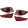 Driver and Passenger Side, Inner and Outer Halogen Tail Light, With bulb(s), OE Replacement