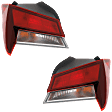 Driver and Passenger Side, Outer Halogen Tail Light, With bulb(s), OE Replacement, Sedan