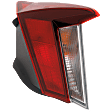 Driver and Passenger Side, Outer Halogen Tail Light, With bulb(s), OE Replacement, Sedan