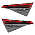 Driver and Passenger Side, Inner Tail Lights, with Bulb, LED, Sedan, Mounts On Luggage Lid