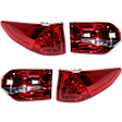 Driver and Passenger Side, Inner and Outer Halogen/LED Combo Tail Light, With bulb(s), OE Replacement
