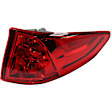Driver and Passenger Side, Inner and Outer Halogen/LED Combo Tail Light, With bulb(s), OE Replacement
