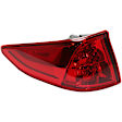 Driver and Passenger Side, Inner and Outer Halogen/LED Combo Tail Light, With bulb(s), OE Replacement