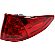 Passenger Side, Inner and Outer Halogen/LED Combo Tail Light, With bulb(s), OE Replacement