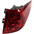 Passenger Side, Inner and Outer Halogen/LED Combo Tail Light, With bulb(s), OE Replacement
