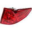 Passenger Side, Inner and Outer Halogen/LED Combo Tail Light, With bulb(s), OE Replacement, CAPA Certified