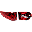 Driver Side, Inner And Outer Halogen/LED Combo Tail Light, With bulb(s), OE Replacement, CAPA Certified