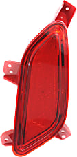 Rear, Driver and Passenger Side Bumper Reflector - Without Turbo