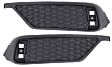 Rear, Driver and Passenger Side Bumper Trims, Black, Coupe