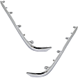 2017-2025 Honda Ridgeline - Rear, Driver and Passenger Side Bumper Trims, Chrome
