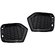 Sedan Rear, Driver and Passenger Side Bumper Grille, Textured Black