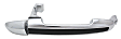 Front and Rear, Driver and Passenger Side Exterior Door Handles, Chrome Lever with Primed Bezel, Front Driver Side-With Key Hole; Front Passenger and Rear Driver and Passenger Side-Without Key Hole