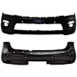 Front and Rear Primed Bumper Cover