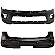 Front and Rear Primed Bumper Cover