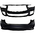 Front and Rear Primed Bumper Cover