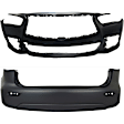 Front and Rear Primed Bumper Cover