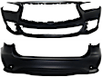 Front and Rear Primed Bumper Cover, CAPA Certified
