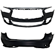 Front and Rear Primed Bumper Cover