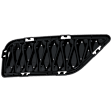 Front, Driver and Passenger Side Bumper Grilles, Cover Finisher, Black