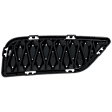 Front, Driver and Passenger Side Bumper Grilles, Cover Finisher, Black