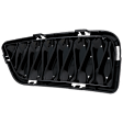 Front, Driver and Passenger Side Bumper Grilles, Cover Finisher, Black