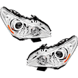 Driver and Passenger Side Headlights, without Bulbs, HID/Xenon, Clear Lens, without HID Bulbs and Ballast