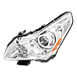 Driver and Passenger Side Headlights, without Bulbs, HID/Xenon, Clear Lens, without HID Bulbs and Ballast